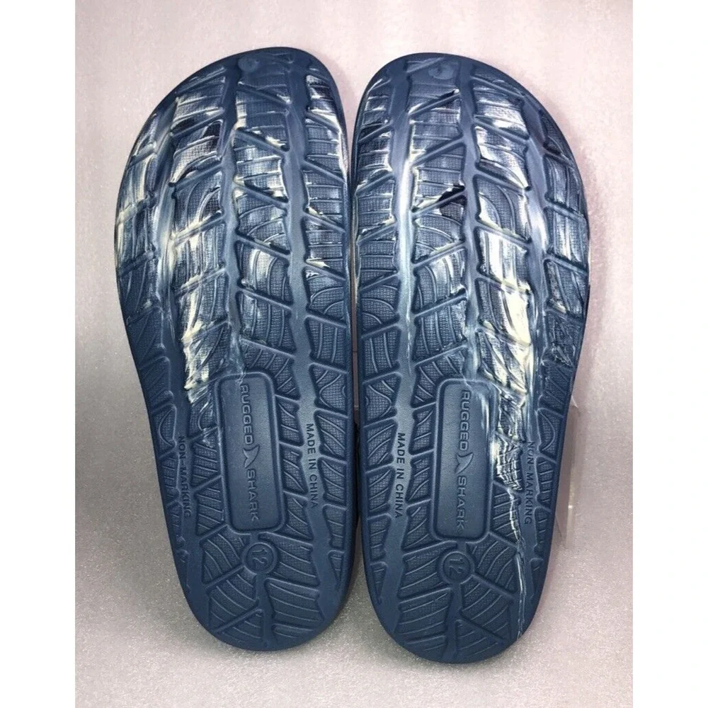 Rugged Shark Men's Blue Swirl Comfort‎ RGS EVA Clog Water Sandals Size 12 NEW